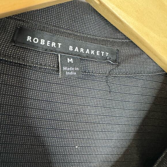 Robert Barakett Long Sleeve Polo Shirt Lightweight Performance Brown Men's M - Picture 6 of 9